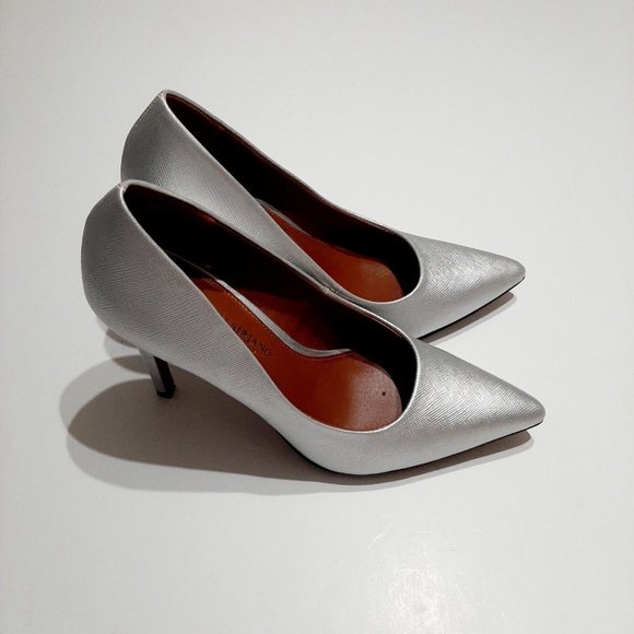 Christian Siriano Shoes - Christian Siriano for Payless Women's Silver Trendy Slip On High Heel Shoes 7